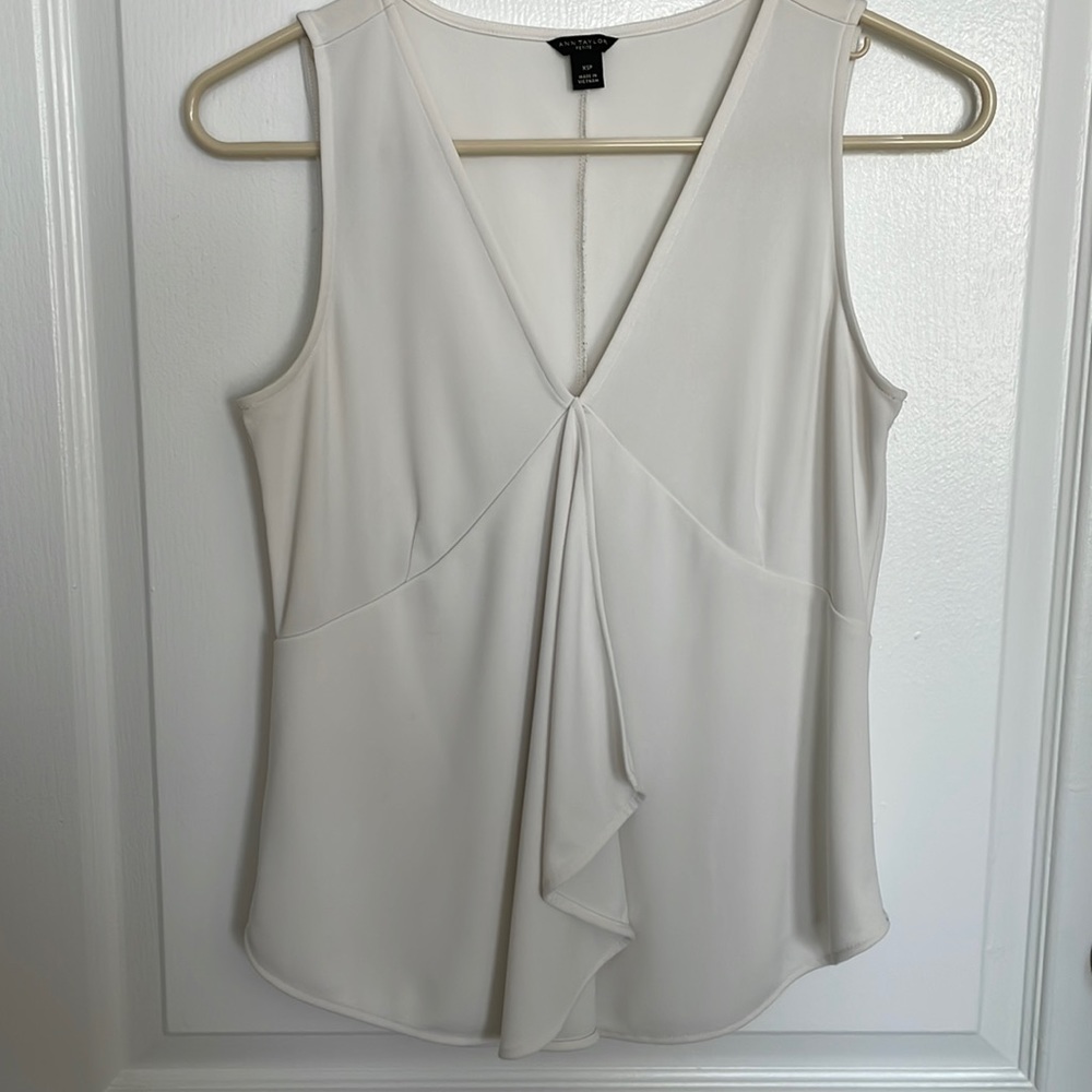 Ann Taylor Drape Front Top Extra Small Petite